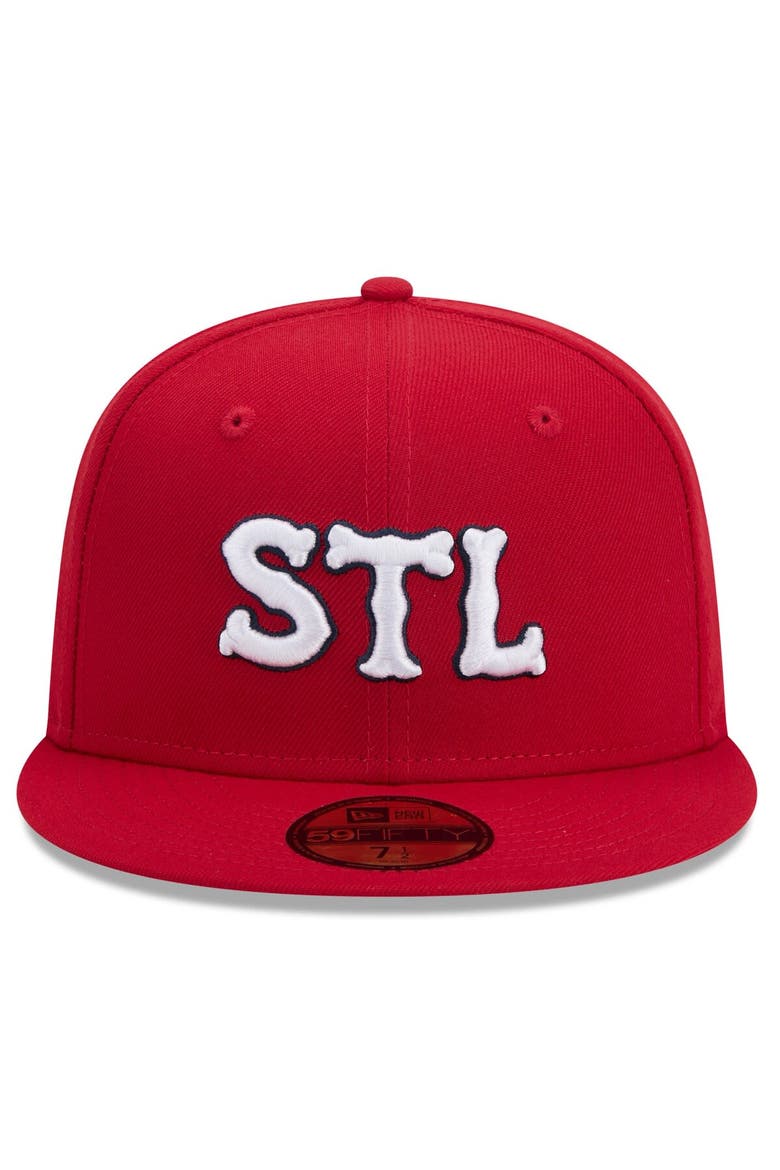 Men's New Era Red St. Louis Cardinals 2024 City Connect 59FIFTY Fitted Hat, Alternate, color, Red