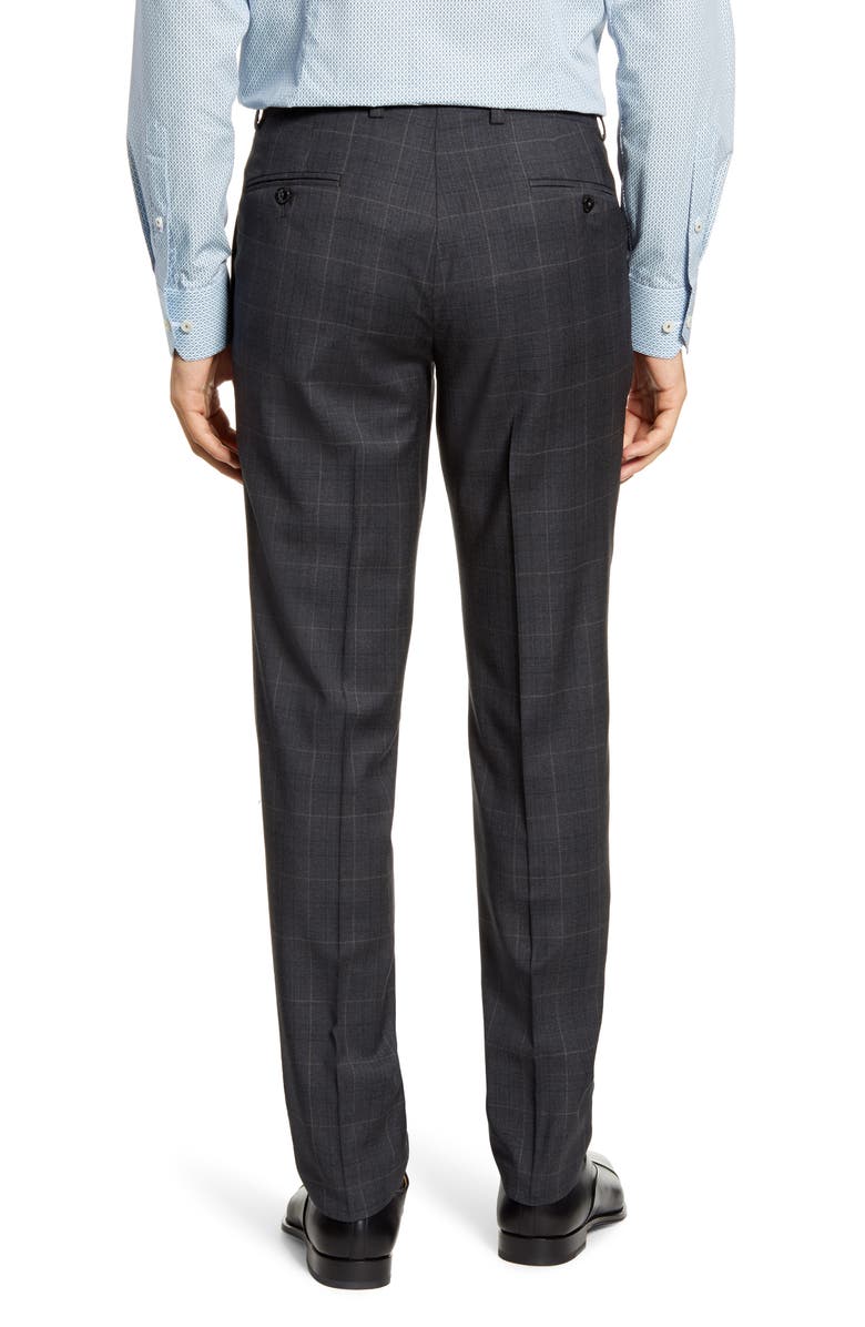 Ted Baker London Johnson Flat Front Plaid Wool Dress Pants, Alternate, color,