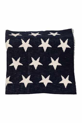 PARKLAND COLLECTION Starry Starry Night Transitional Navy Blue Knitted 32" x 40" Baby Blanket
