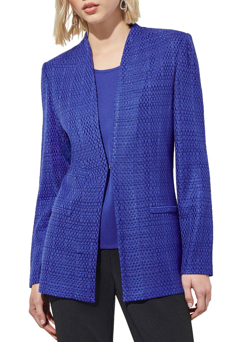 Knit Jacket, Main, color, SAPPHIRE SEA