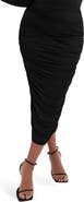 City Chic Anastasia Ruched Midi Skirt