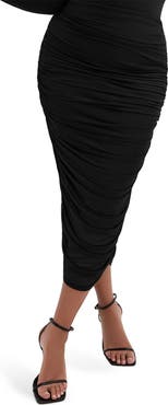 City Chic Anastasia Ruched Midi Skirt