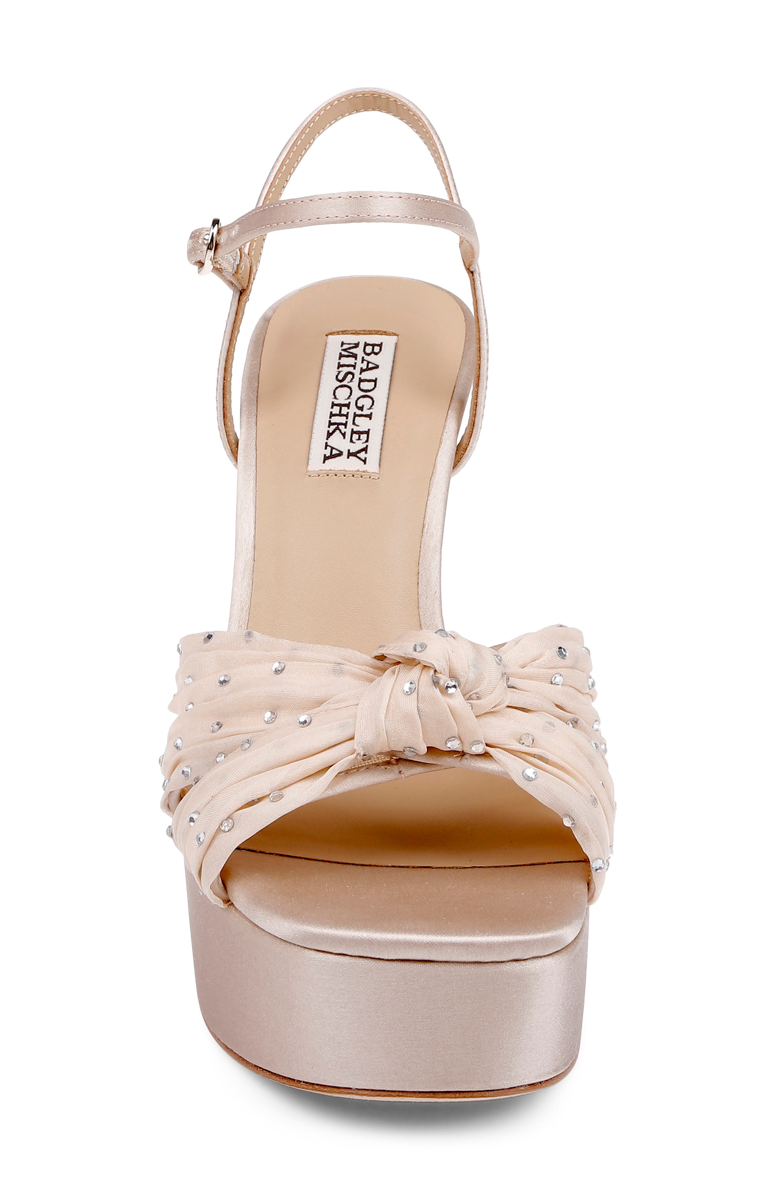 Willabella Ankle Strap Platform Sandal, Alternate, color, NUDE SATIN