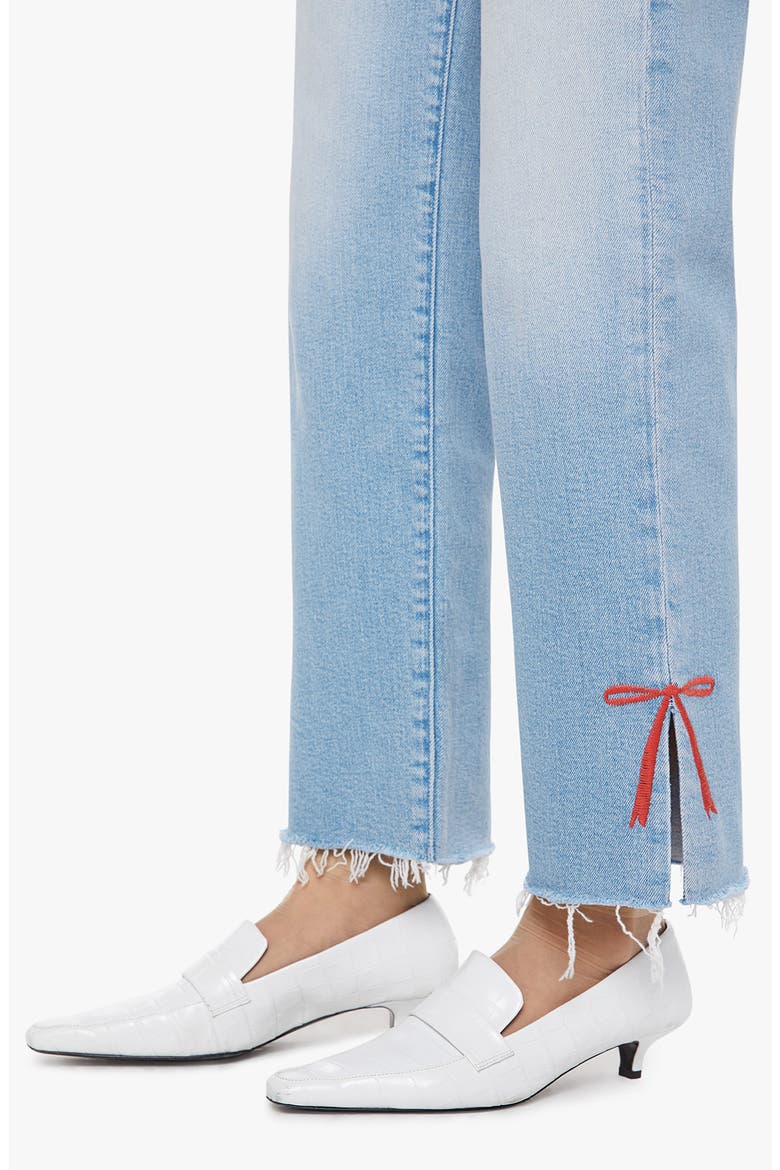 The RamblerSlice Hover Fray Bow Ankle Wide Leg Jeans, Alternate, color, COMPLETE 360