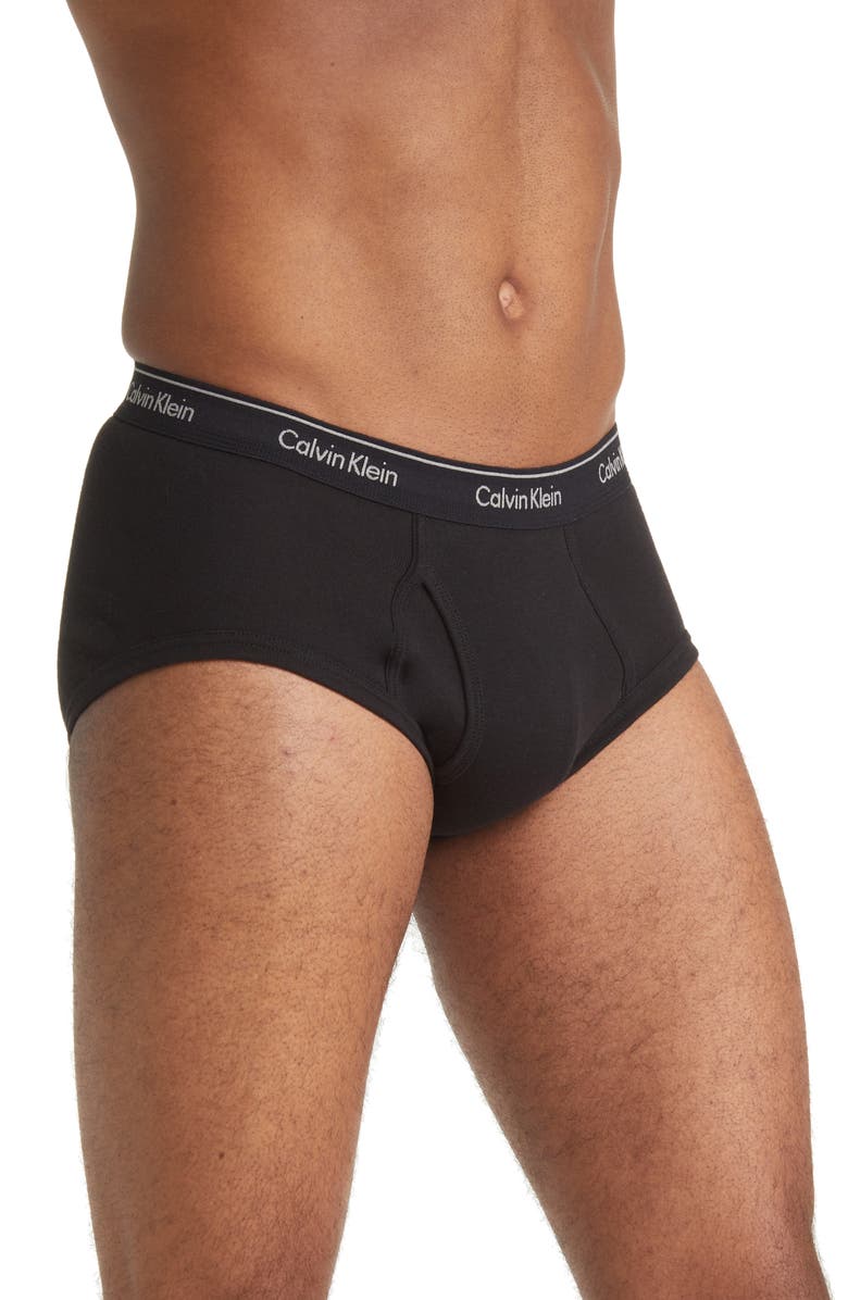 Calvin Klein 3-Pack Cotton Classics Briefs, Alternate, color, Black