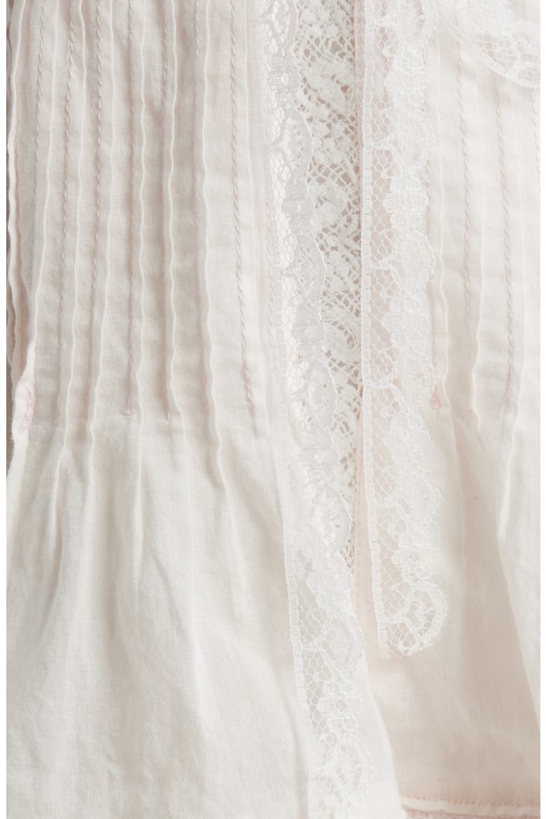 Kinsale Lace Trim Long Sleeve Minidress, Alternate, color, PINK
