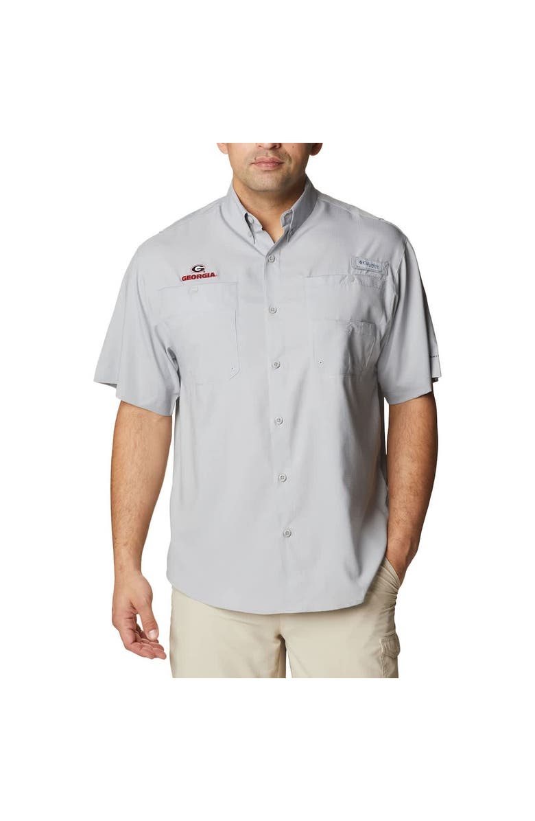 Columbia Men's Columbia Gray Georgia Bulldogs PFG Tamiami Omni-Shade Button-Down Shirt, Alternate, color, 