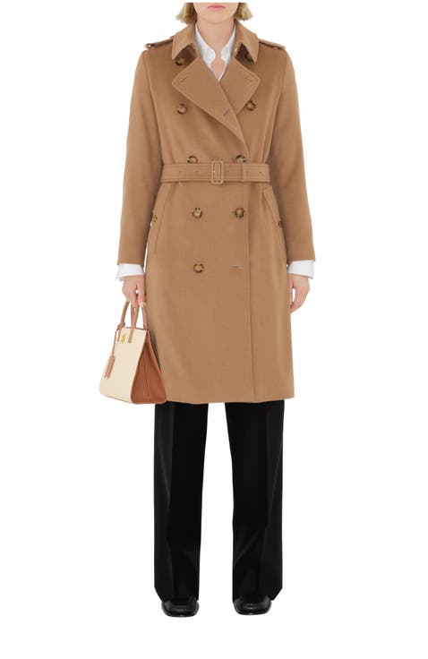 Long Cashmere Blend Kensington Trench Coat