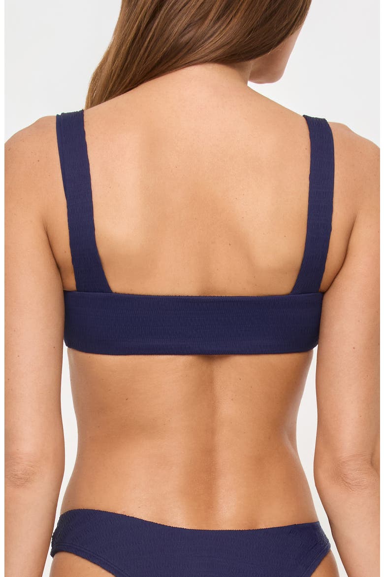 Willow Pucker Textured Bikini Top, Alternate, color, MIDNIGHT BLUE