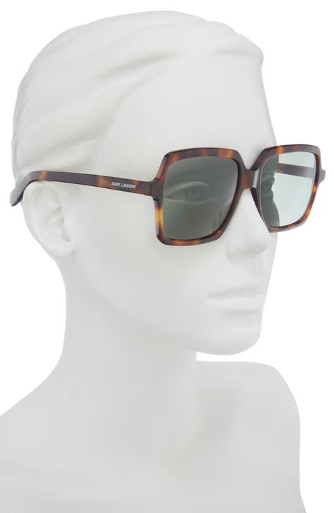 56mm Oversized Square Sunglasses