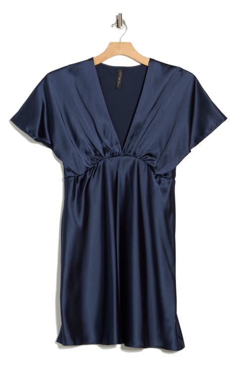 Deep V-Neck Cocktail Dress (Plus)