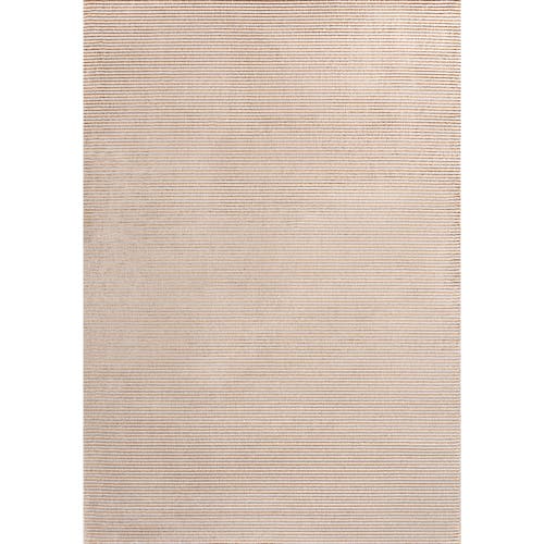 Jonathan Y Cole Modern Minimalist Pinstripe High-low Area Rug In White/gold