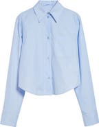 SPORTMAX Ceppo Pleated Poplin Button-Up Shirt