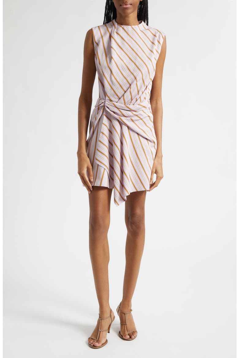 Dion Stripe Sleeveless Minidress, Main, color, LILAC/ CURRY