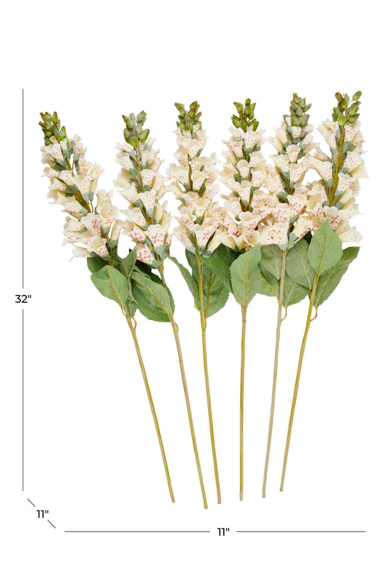 SONOMA SAGE HOME Set of Eight Foxglove Artificial Flowers, Alternate, color, White