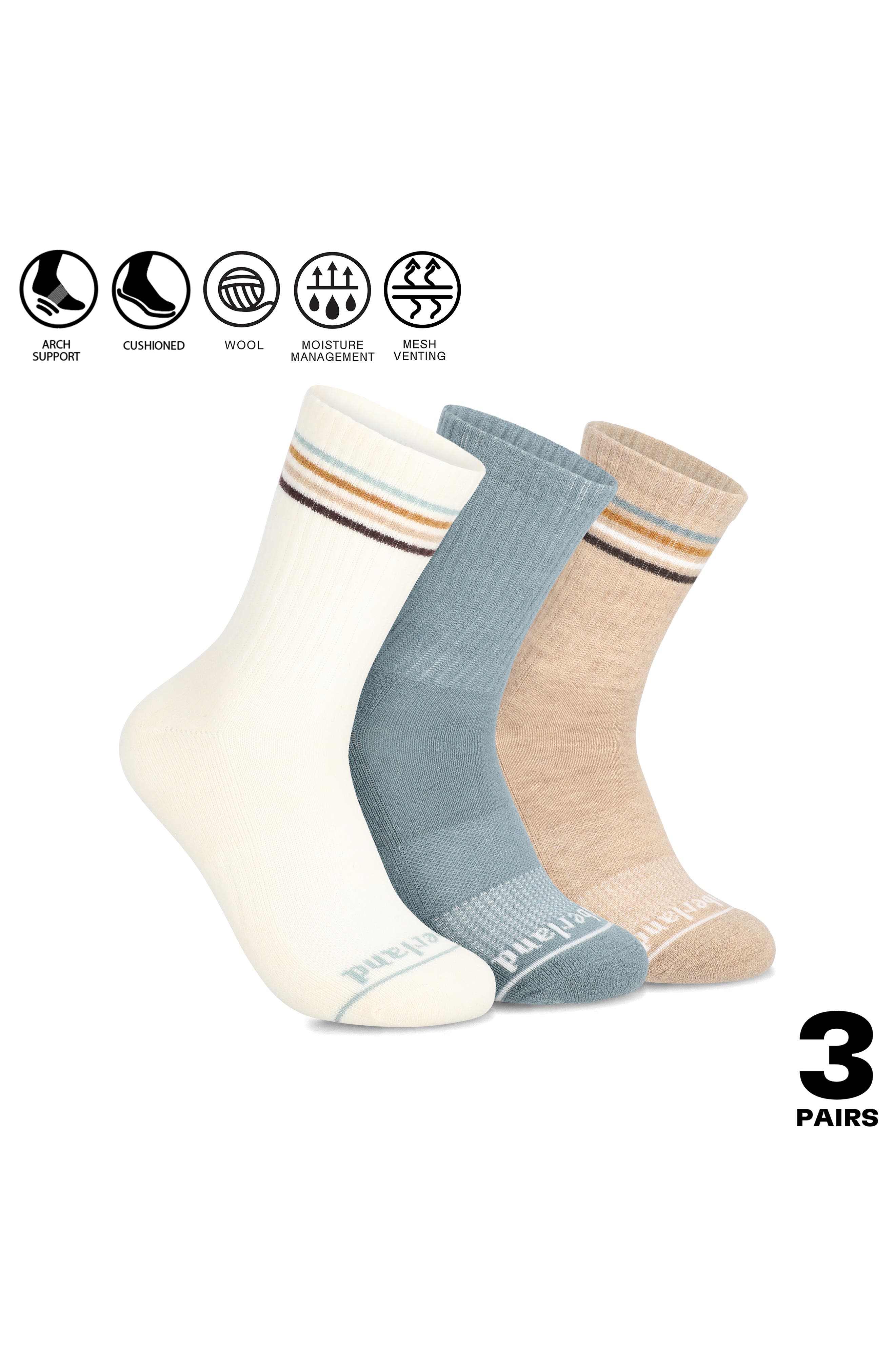 Timberland 3-Pack High Quarter Socks (Women) | Nordstromrack