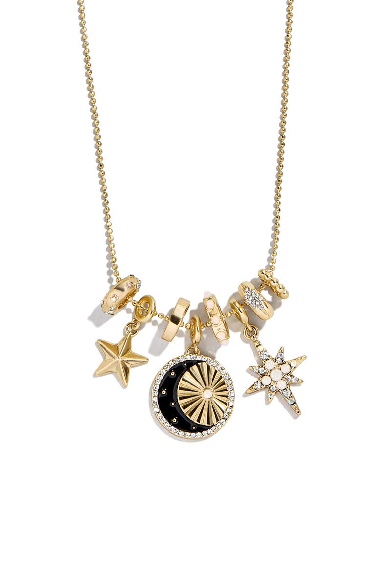 BaubleBar Cressida Celestial Charm Necklace, Alternate, color, Gold