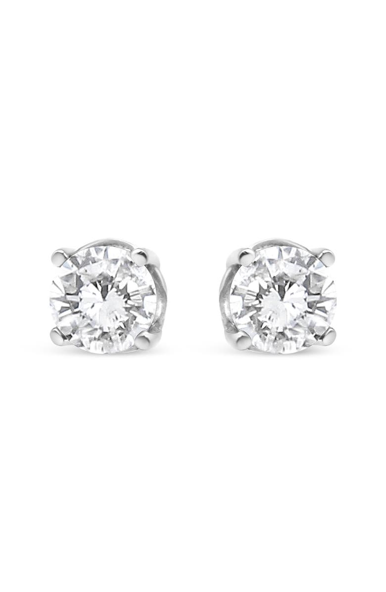 Haus of Brilliance 14K White Gold 3/4 Cttw Lab Grown Diamond Stud Earrings, Main, color, White
