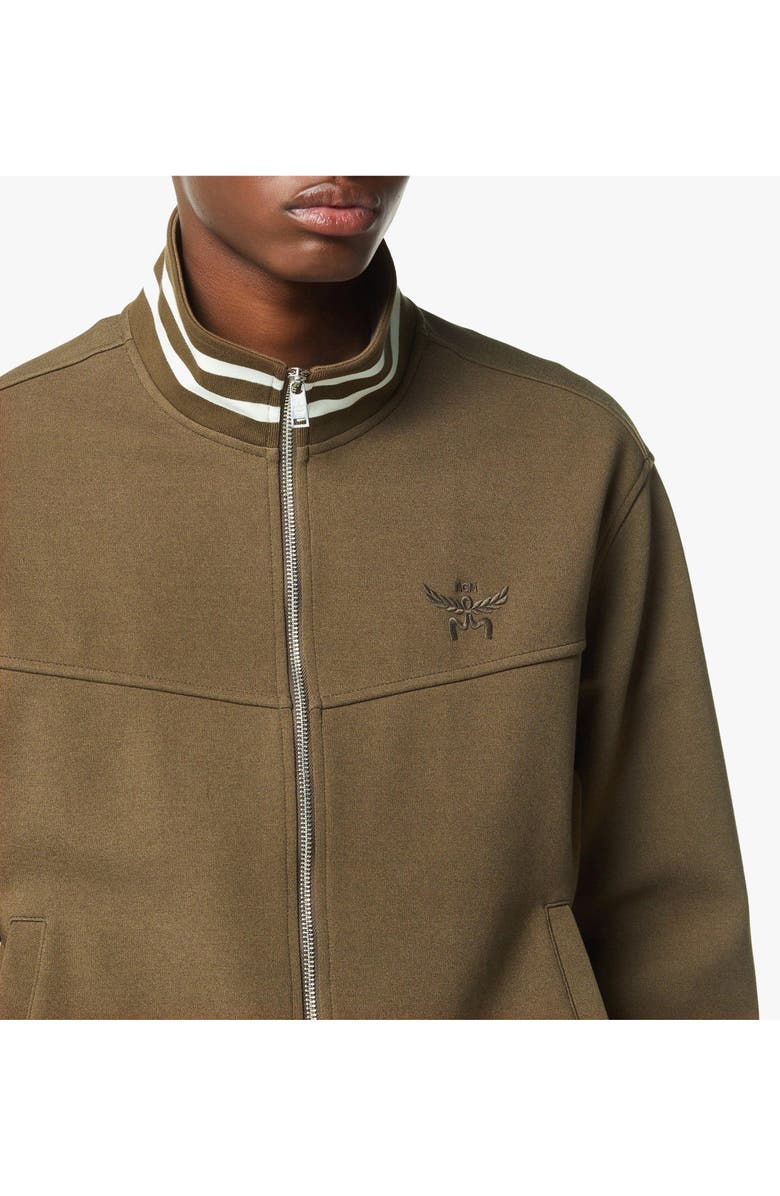MCM Essential Logo Ponte Track Jacket, Alternate, color, Green