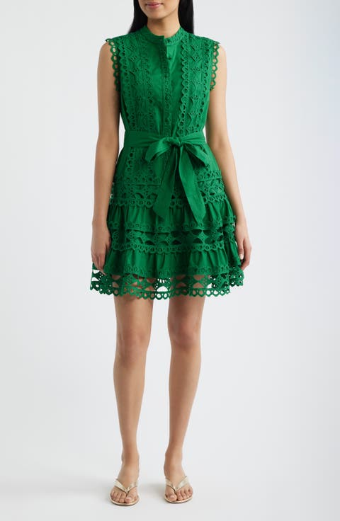 'Lil Lindsey Cotton Lace Minidress