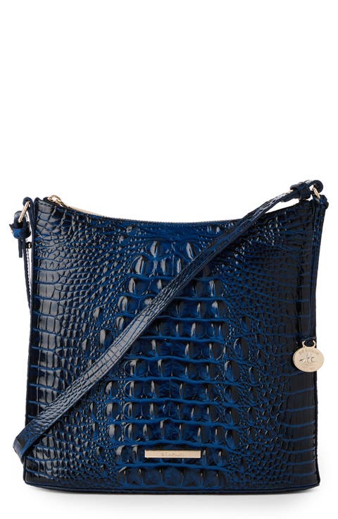 Katie Croc Embossed Leather Crossbody Bag
