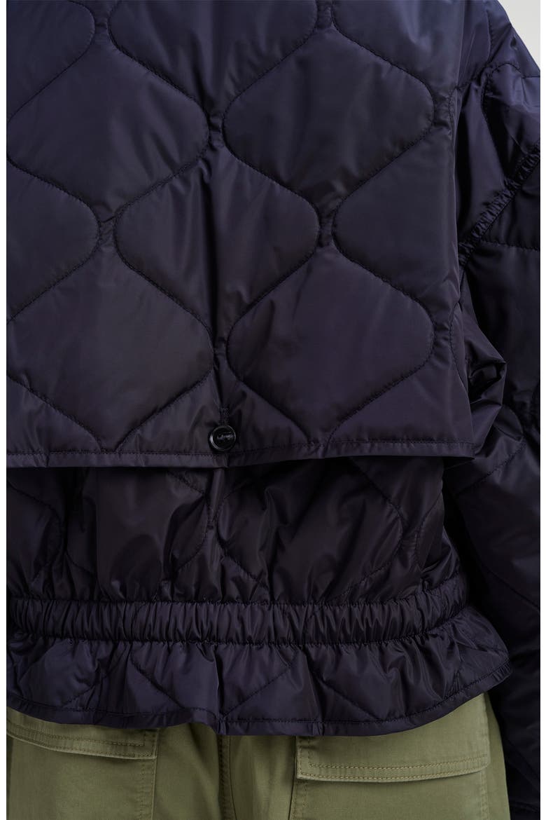 Claudia Quilted Bomber Jacket, Alternate, color, MARITIME NAVY