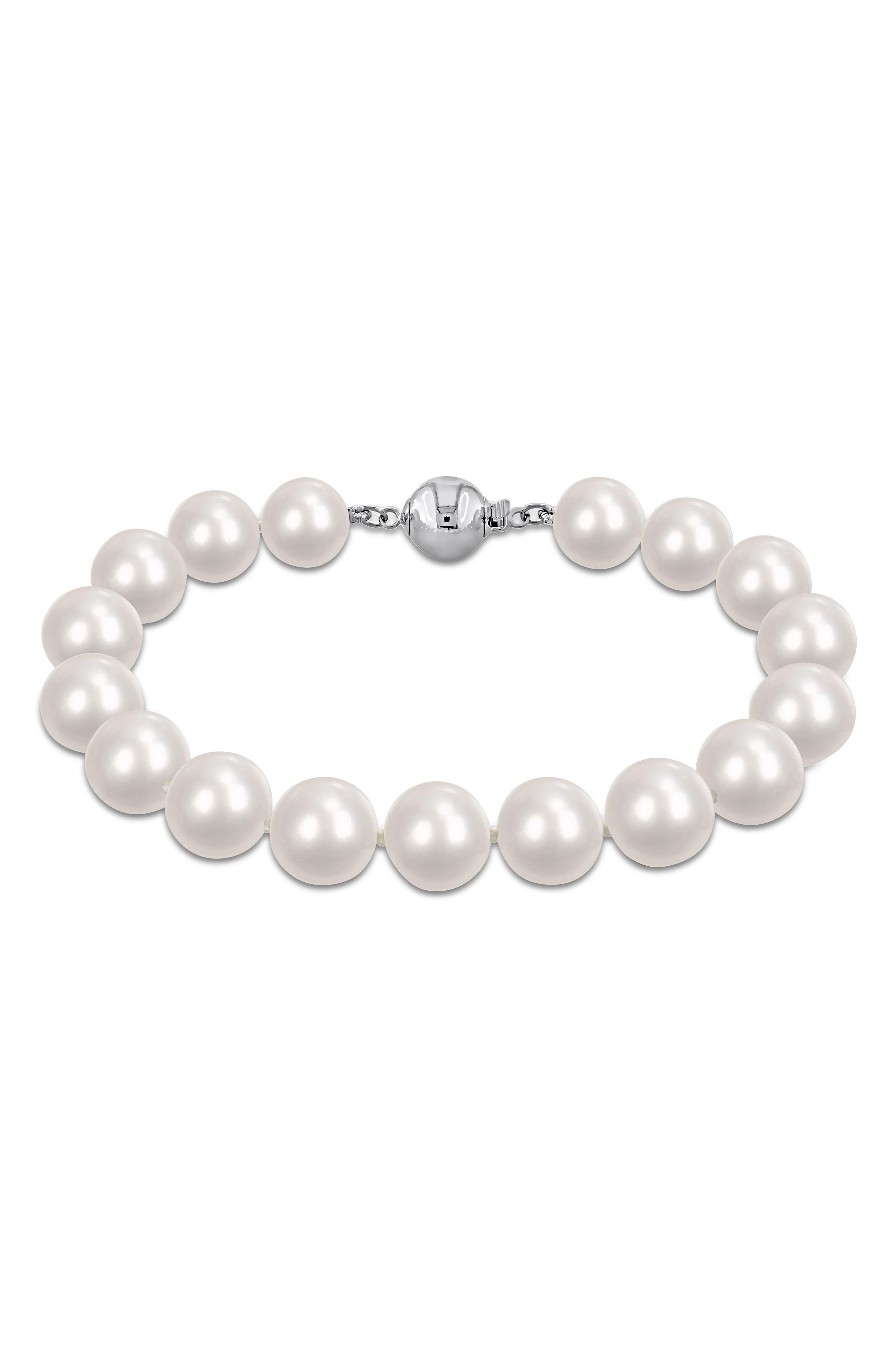 DELMAR 9-10mm Cultured Freshwater Pearl Bracelet