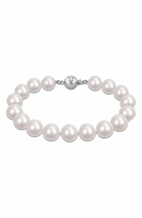 DELMAR 9-10mm Cultured Freshwater Pearl Bracelet