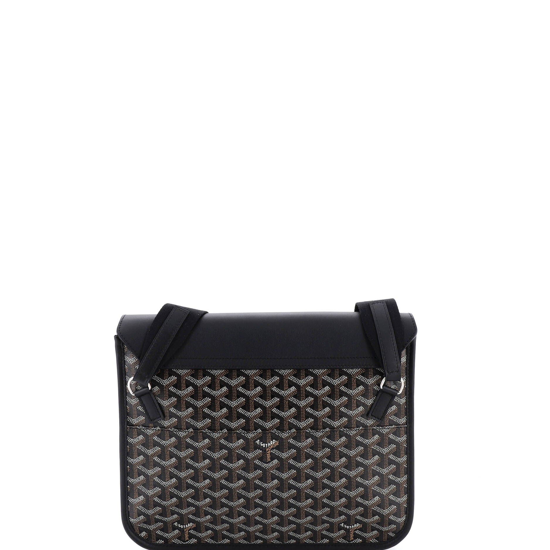 Pre-Owned Goyard Coursier Messenger Bag Coated Canvas and Leather, Alternate, color, Black