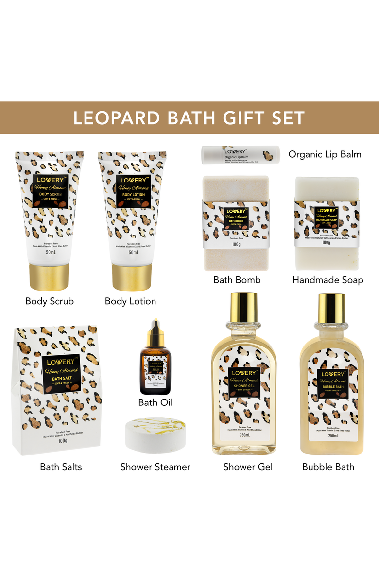 Lovery Honey Almond 21 pc Luxury Spa Set Gift Basket, Alternate, color, Honey Almond