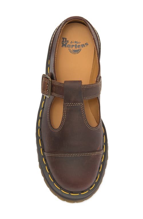 Dr. Martens' Dr. Martens Bethan Arc Crazy Horse Platform Mary Jane Shoes In Dark Brown