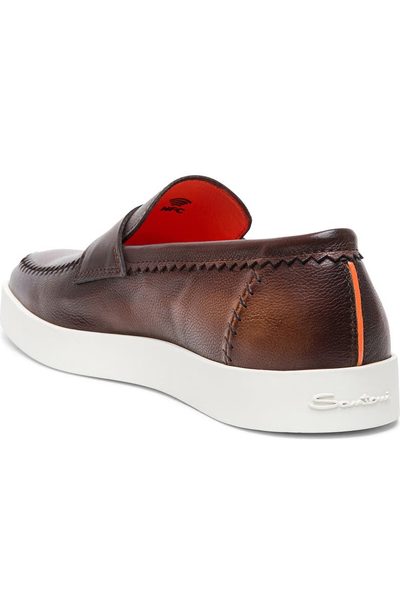 Santoni Dowdy Loafer, Alternate, color, Dark Brown Dark Brown