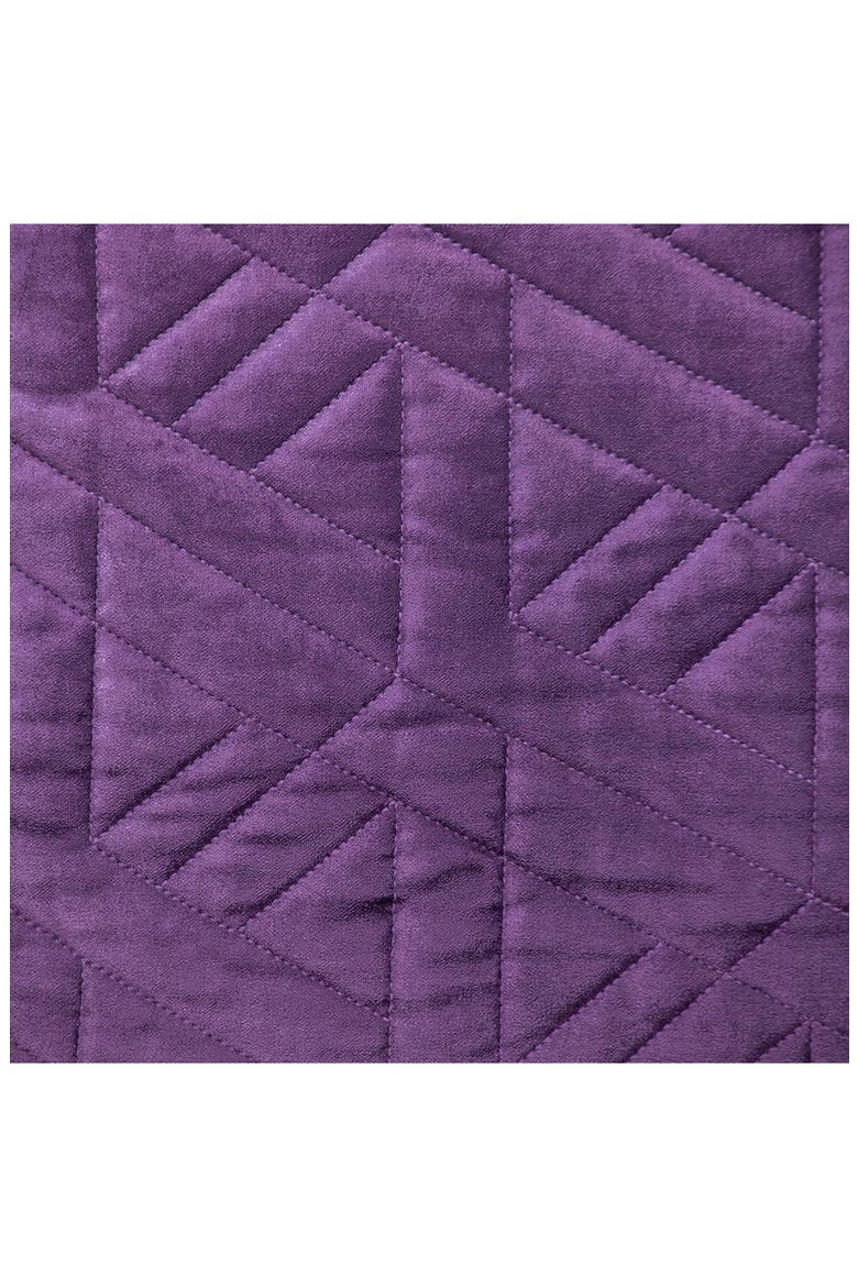 Delta Topstitched Throw Pillow, Alternate, color, PURPLE