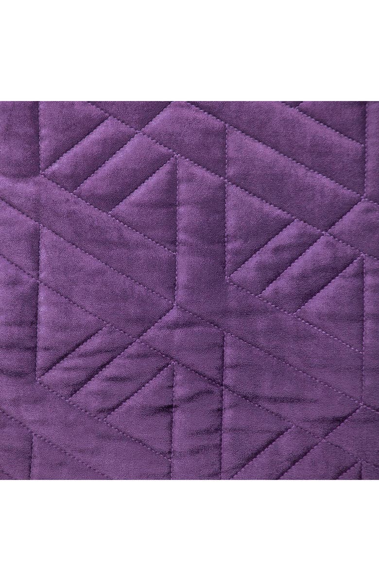 PARKLAND COLLECTION Delta Topstitched Throw Pillow, Alternate, color, Purple