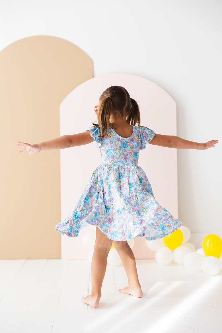 Baby Girl's Groovy Fall After All Twirl Dress, Alternate, color, Blue