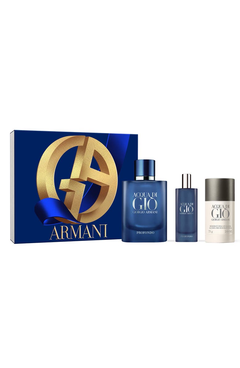 ARMANI beauty Acqua di Gio Profundo Fragrance Set (Limited Edition) $186 Value, Main, color,