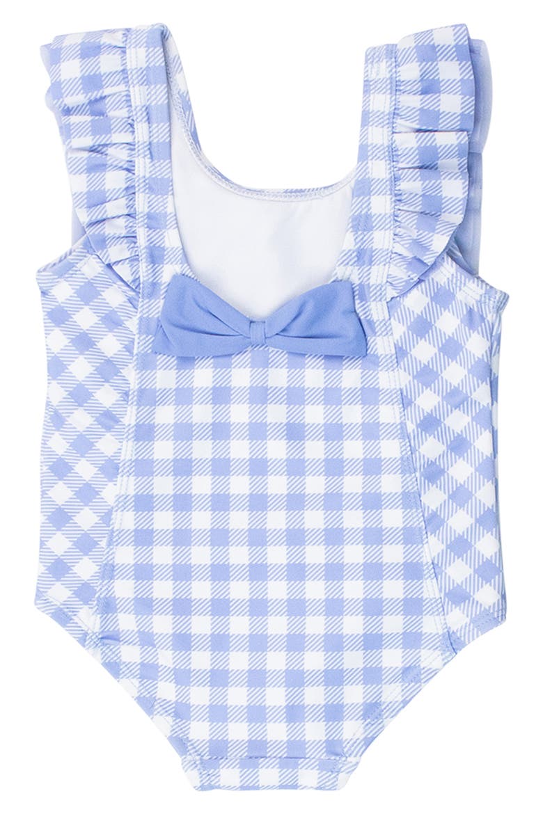 Periwinkle Blue Gingham One-Piece Swimsuit, Alternate, color, BLUE