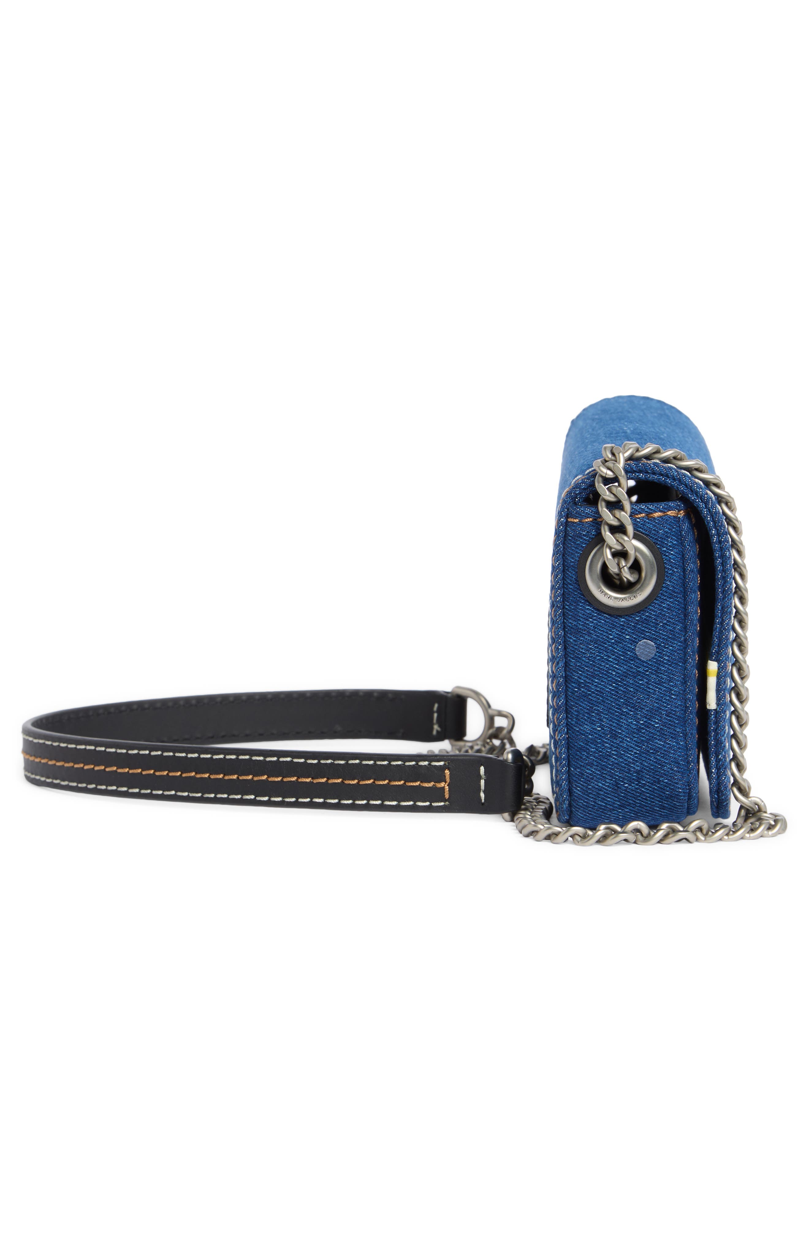 Marc Jacobs The Mini Denim Crossbody Bag, Alternate, color, Dark Wash