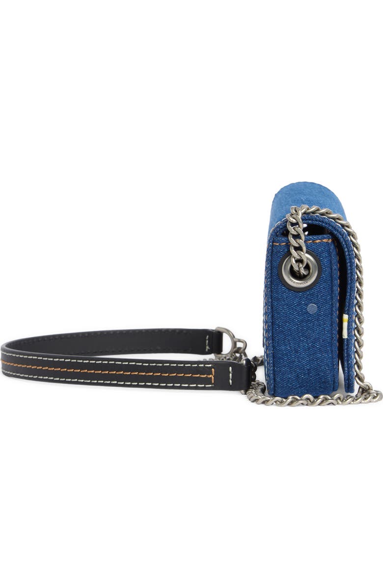 Marc Jacobs The Mini Denim Crossbody Bag, Alternate, color, Dark Wash