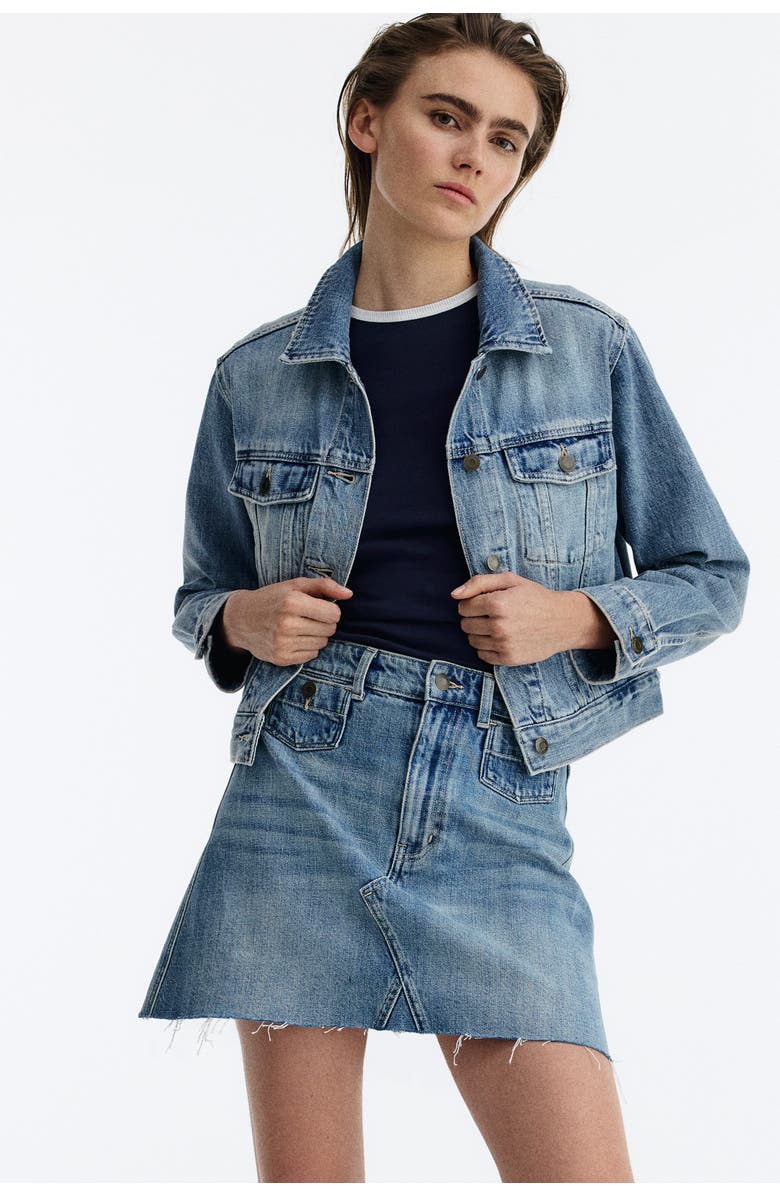 H&M A-line Denim Skirt, Alternate, color, 
