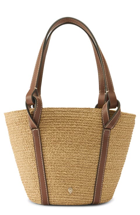 Bisou Raffia Bucket Bag