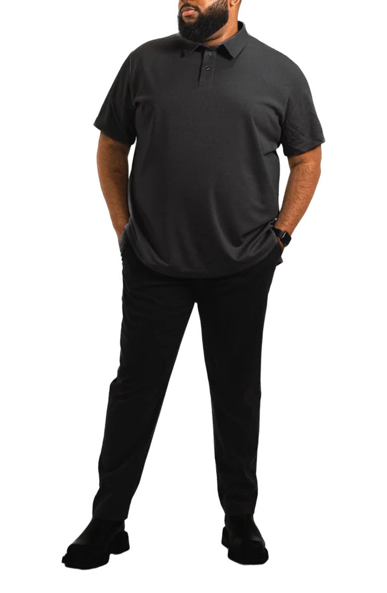 Regent Row Men's Big and Tall Casual Commuter Tech Polo, Main, color, Black