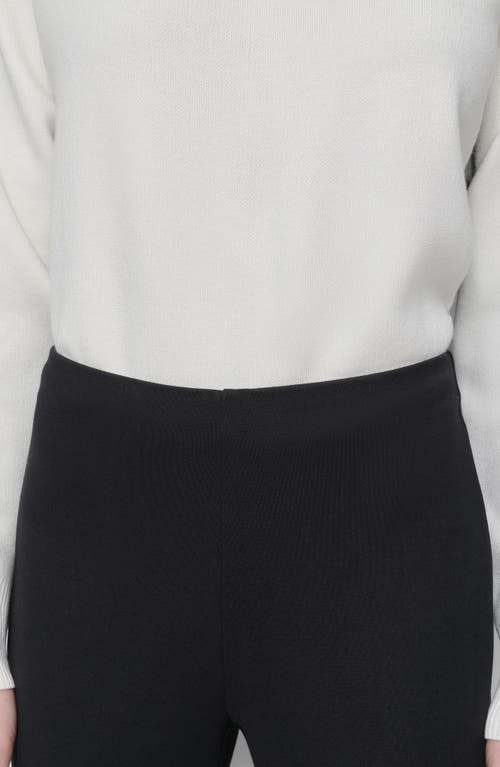 Dkny Exposed Zip Hem Ponte Pants In Black