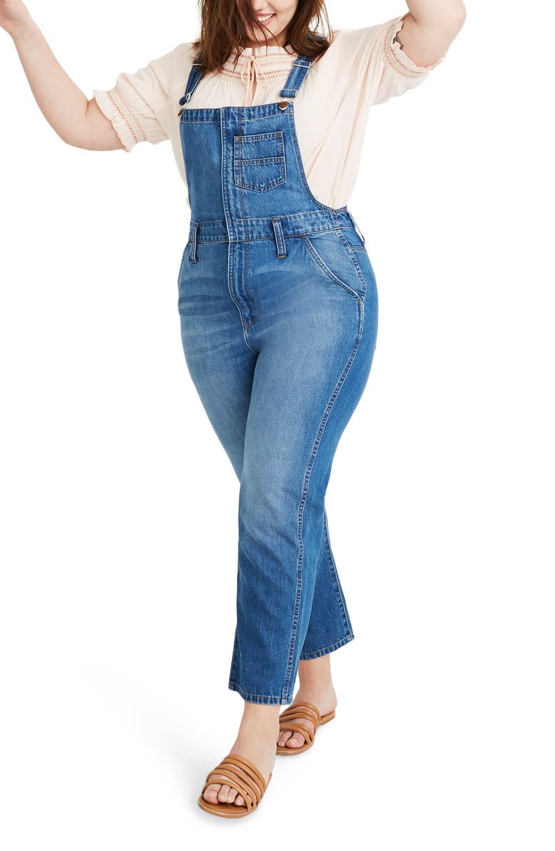 Madewell Straight Leg Zip Overalls, Alternate, color, 