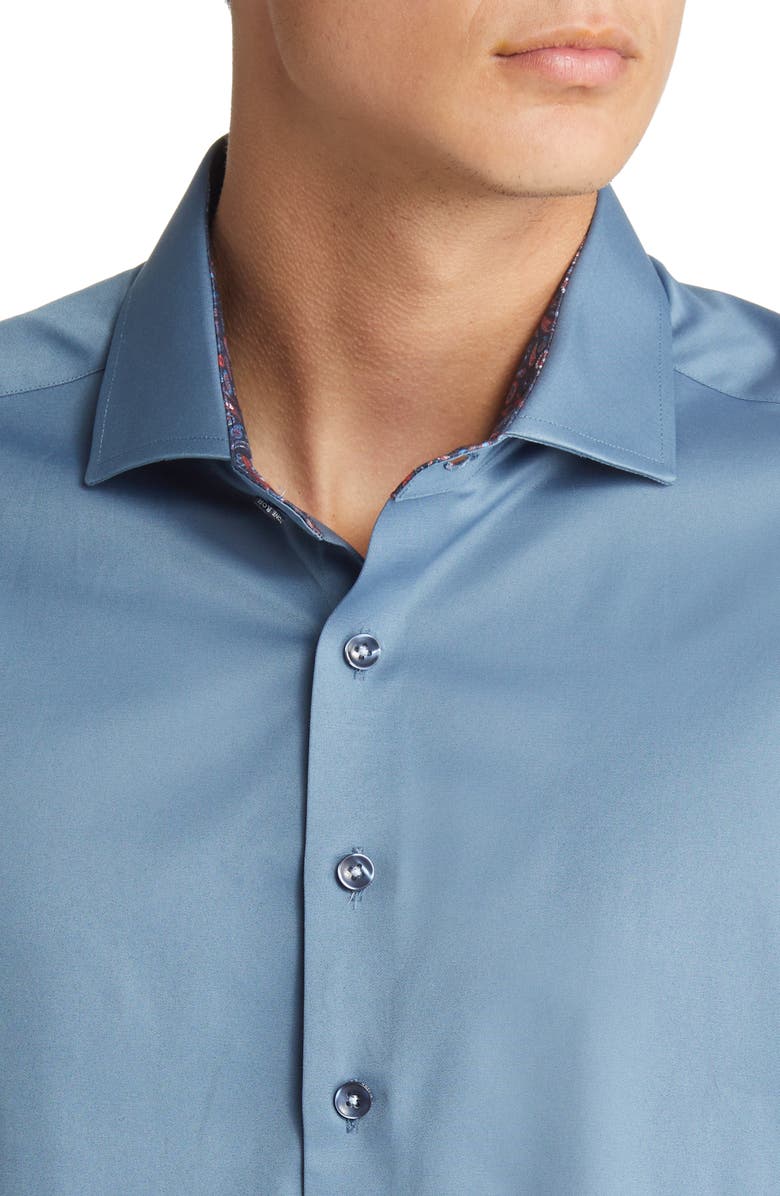 Stone Rose DRY TOUCH<sup>®</sup> Performance Button-Up Shirt, Alternate, color, Navy