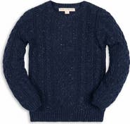 Hope & Henry Kids' Organic Cotton Cable Knit Pullover Sweater