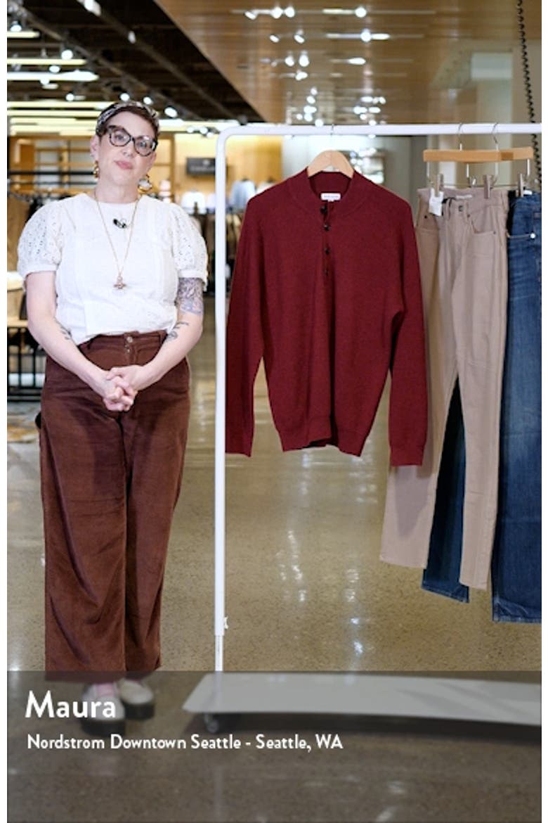 Ruxton Merino Wool & Cashmere Mock Neck Sweater video