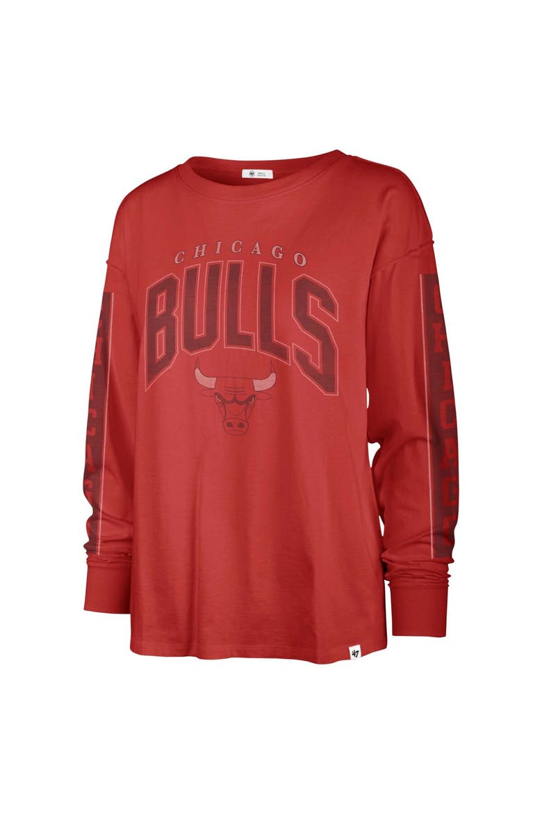 Women's '47 Red Chicago Bulls Tomcat Long Sleeve T-Shirt, Alternate, color, Red