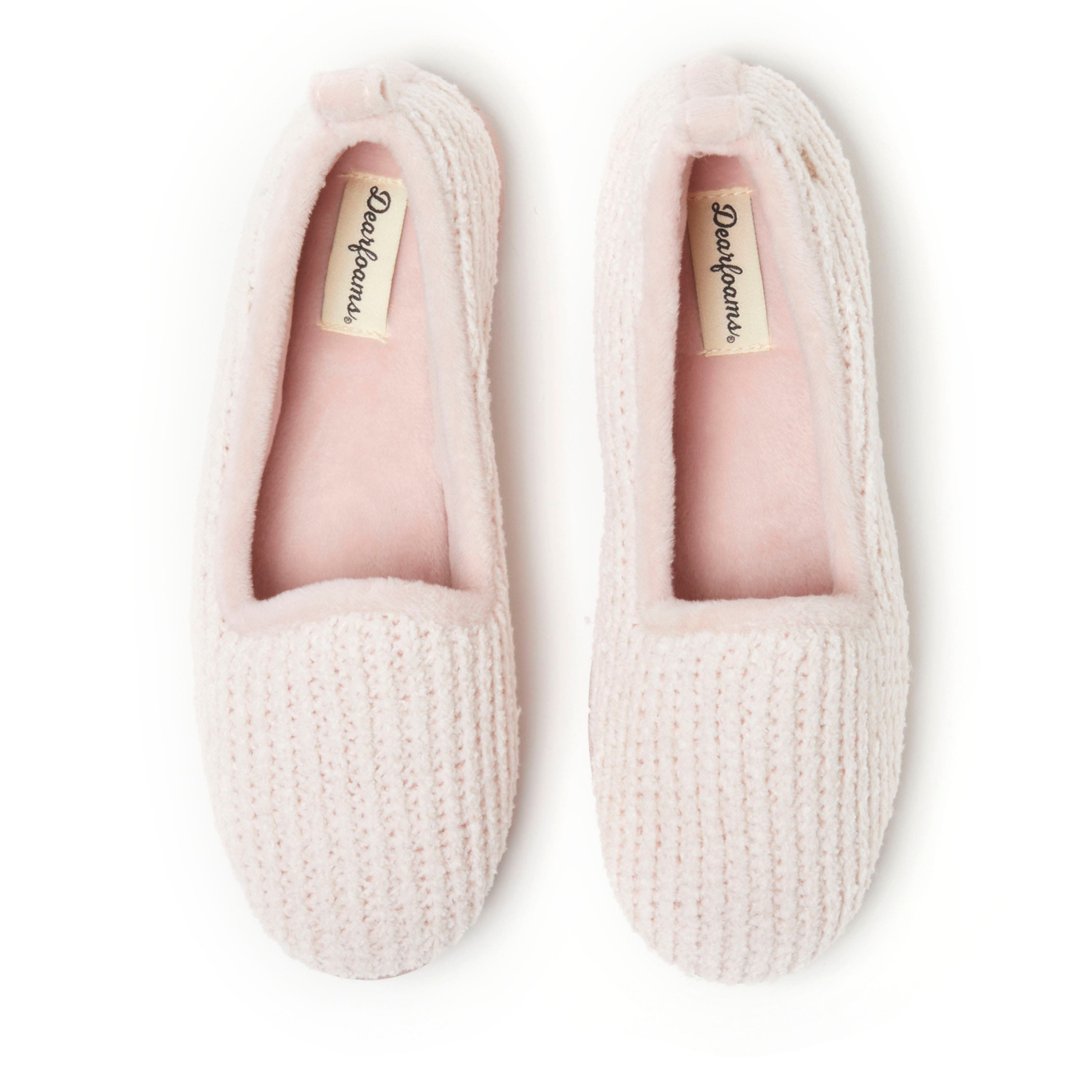 DEARFOAMS Rachel Marled Chenille Closed Back Slipper, Alternate, color, Pale Mauve