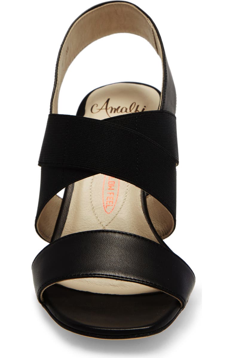 Amalfi by Rangoni Etty Sandal, Alternate, color, Black Baby Kid/Black Elastic